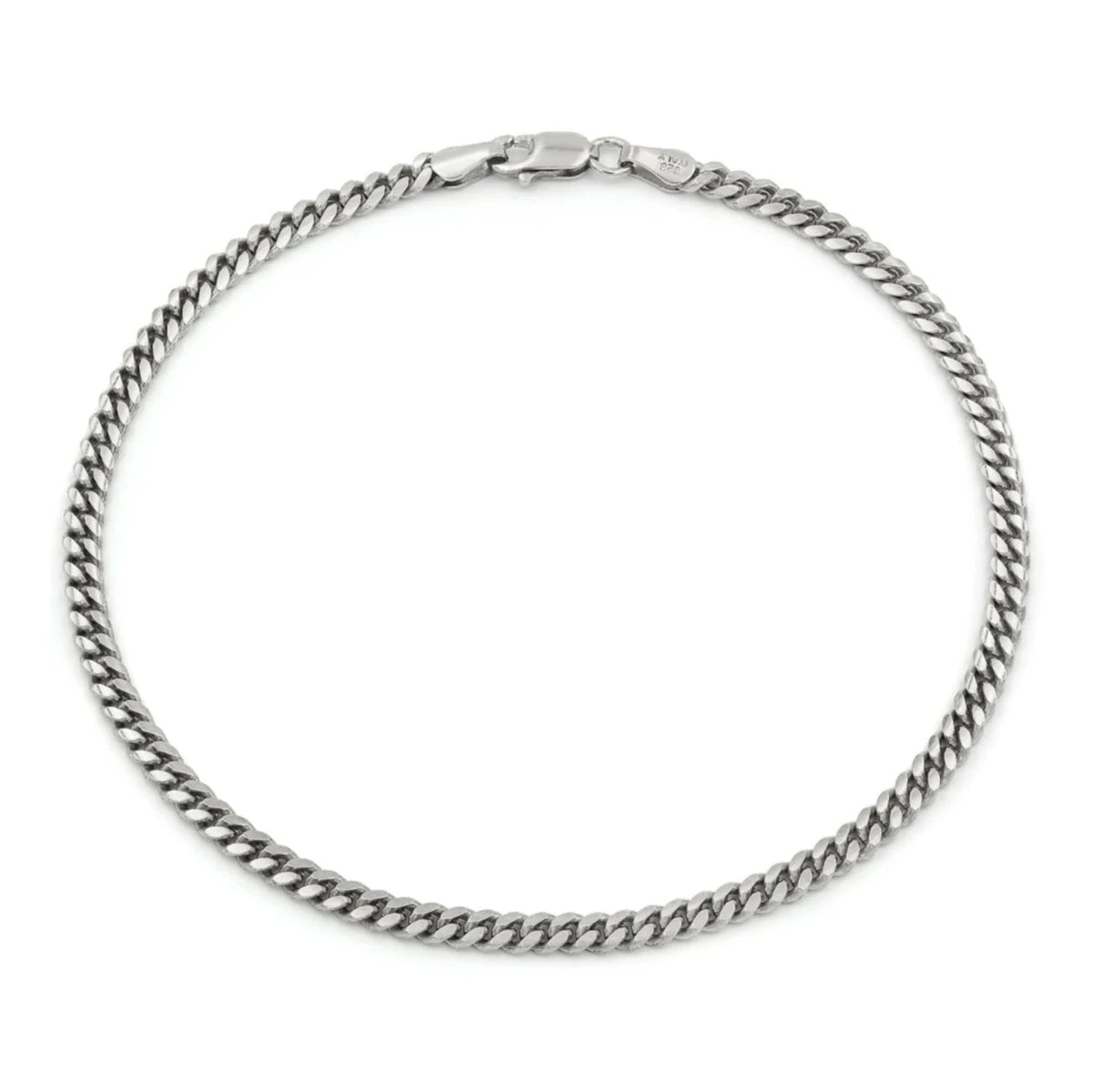 Ladies bracelets party glamour-Miami Cuban Anklet Bracelet (Silver)