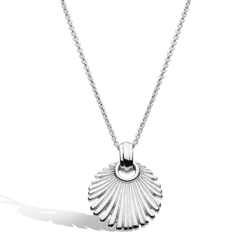 Ladies necklaces office wear-Kit Heath Radiance Sterling Silver Fan Necklace