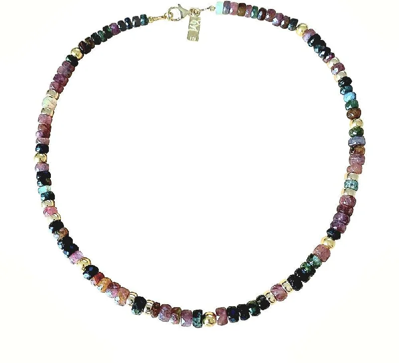 Ladies necklaces elegant designs-Yaron Morhaim Multicolour Faceted Tourmaline Necklace