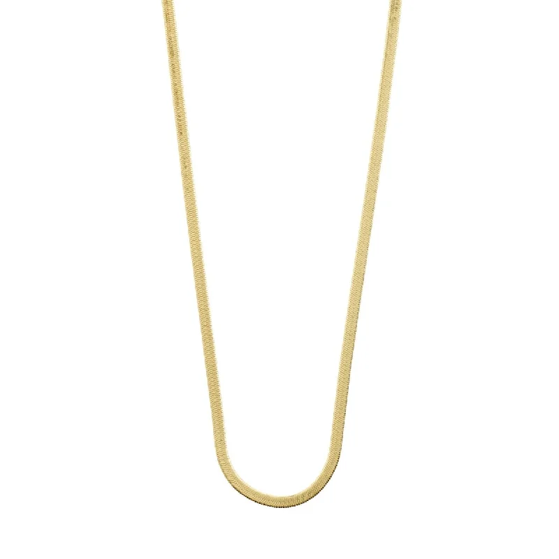 Ladies rings natural stones-Joanna Gold Plated Herringbone Chain