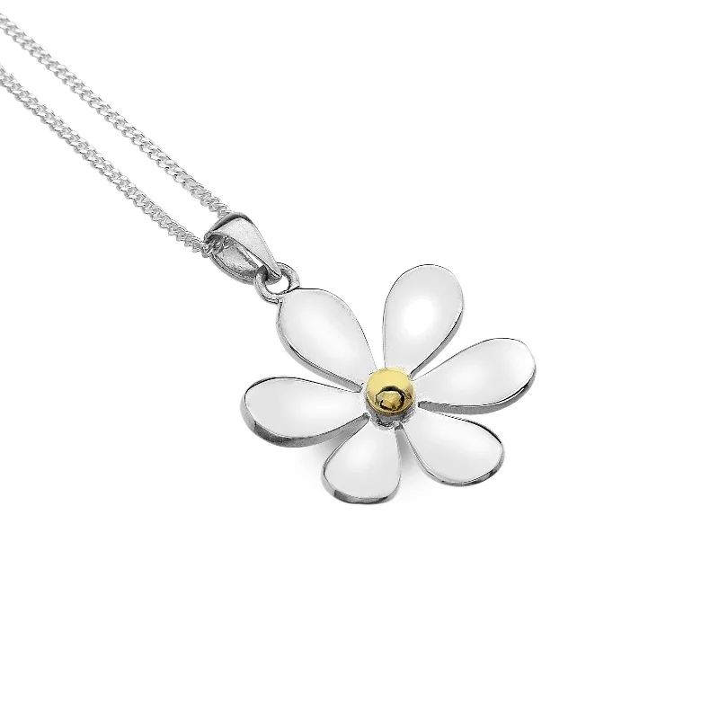 Ladies necklaces buying tips-Sea Gems Daisy Flower Necklace