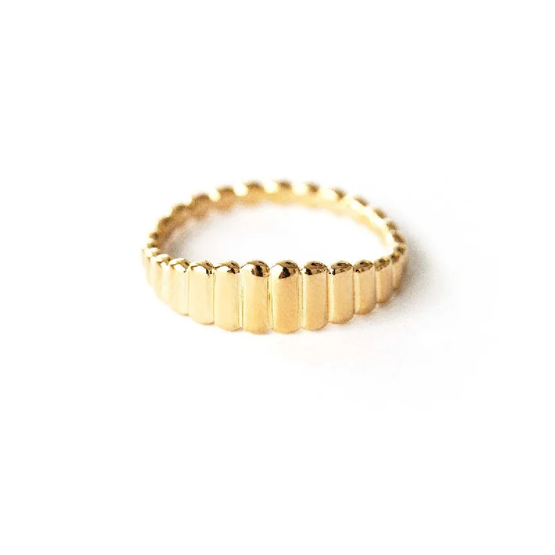 Ladies rings worldwide styles-Ribba Gold Vermeil Ring