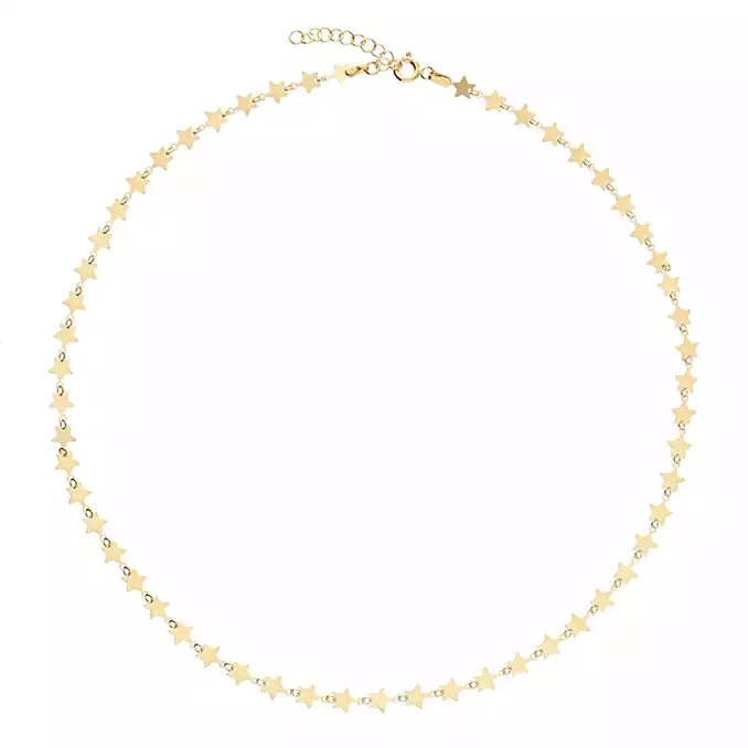 Ladies necklaces jade charms-18ct Gold Vermeil Silver Star Necklace