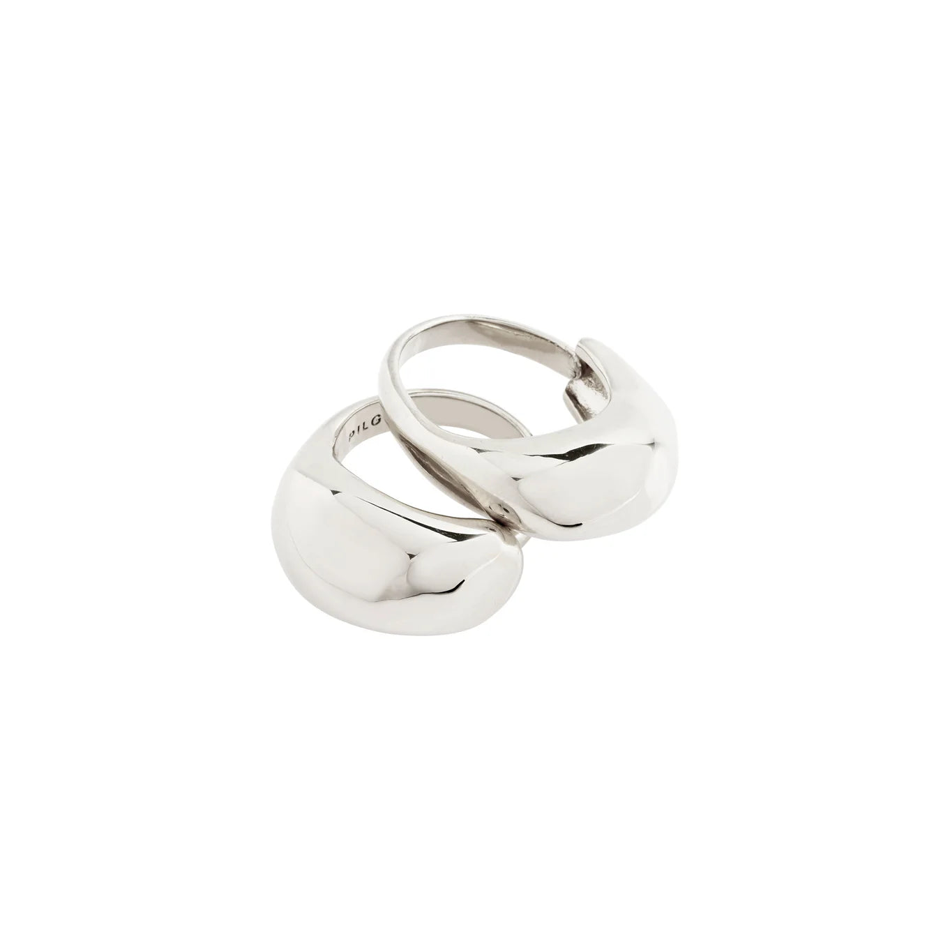 Ladies rings luxury labels-Light Silver Plated Ring Set