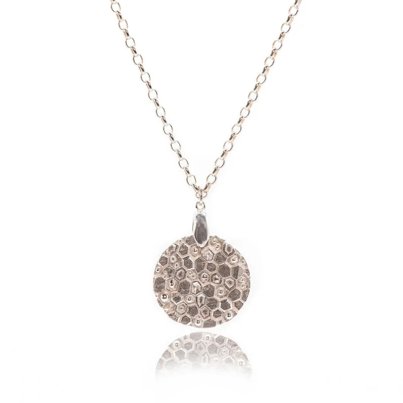 Ladies necklaces worldwide appeal-Dainty London Silver Large Hemera Necklace