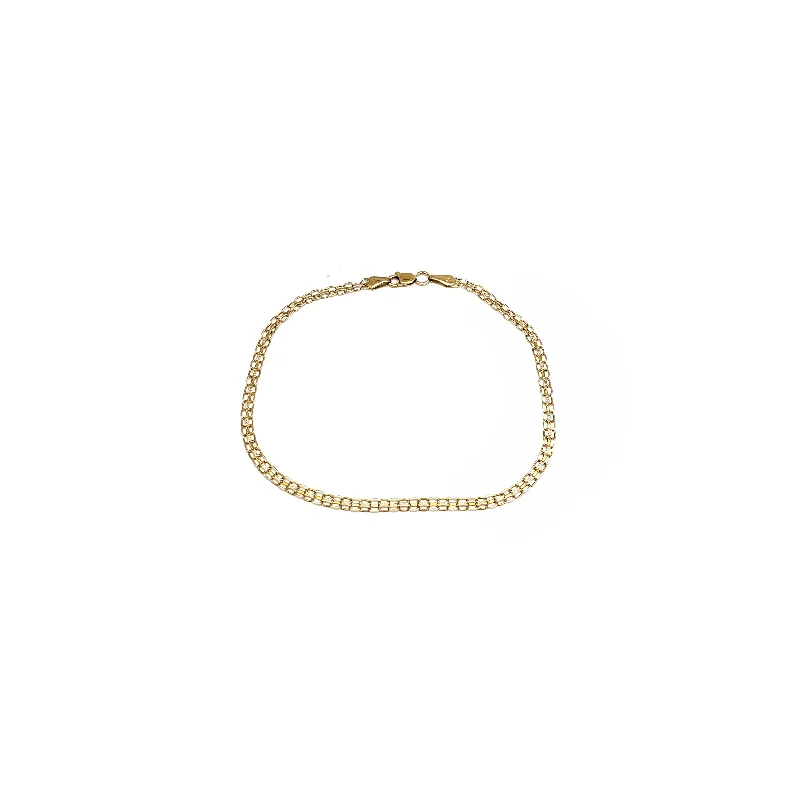 Ladies bracelets chain designs-Yellow Gold Bismark Anklet Bracelet (14K)