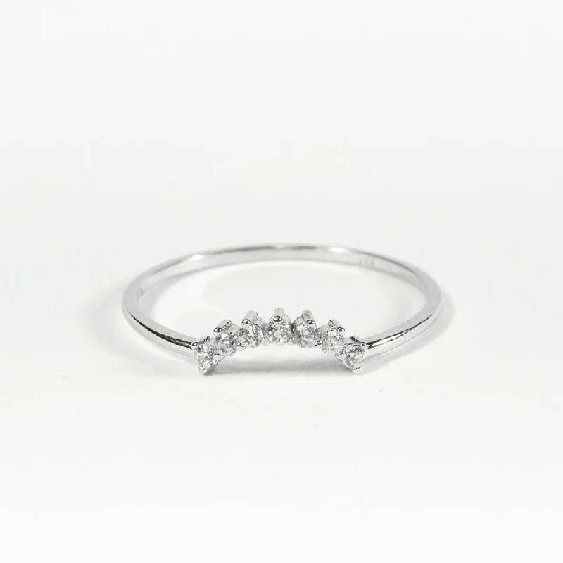 Ladies rings index finger-Silver Sunrise Ring