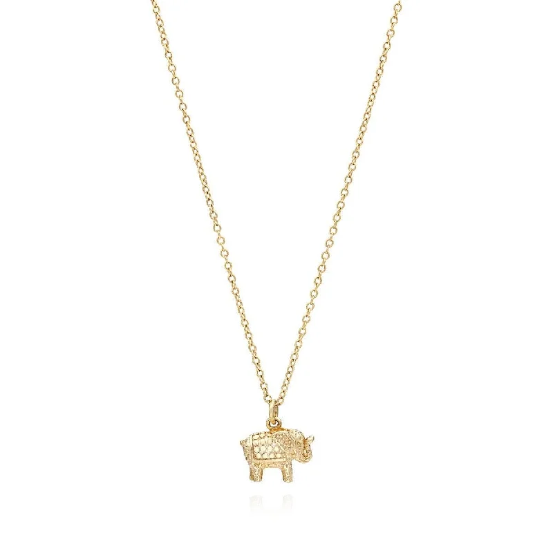 Ladies necklaces gift choices-Anna Beck Small Elephant Charm Charity Necklace