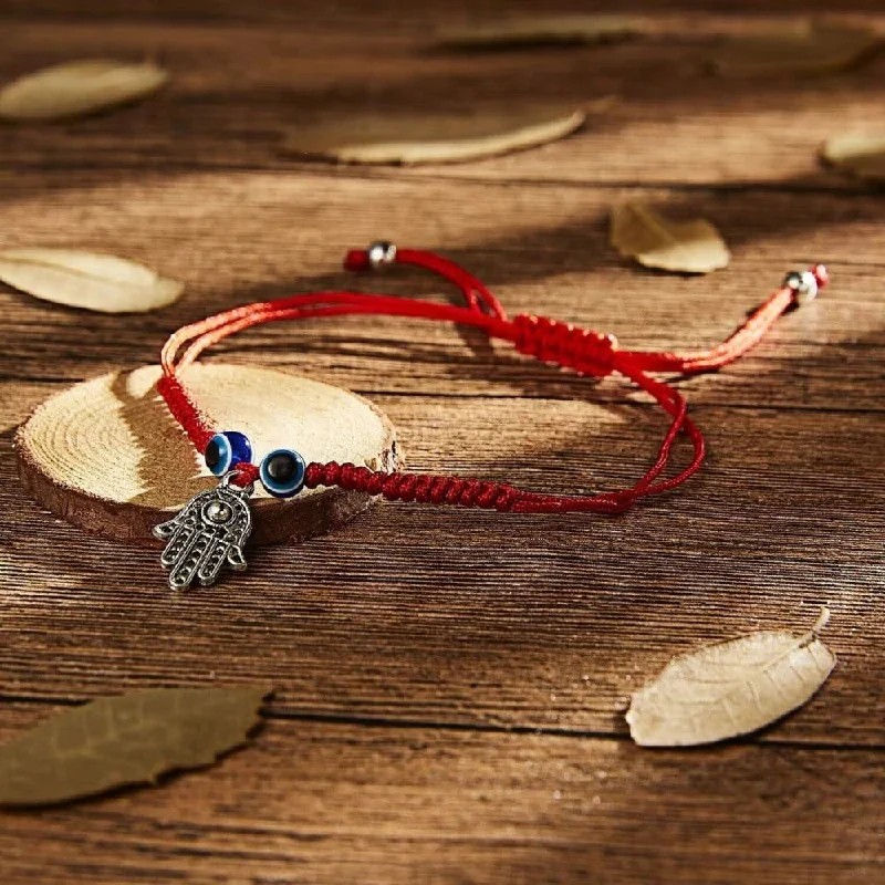 Ladies rings Asian styles-Red String Hamsa Hand Bracelet