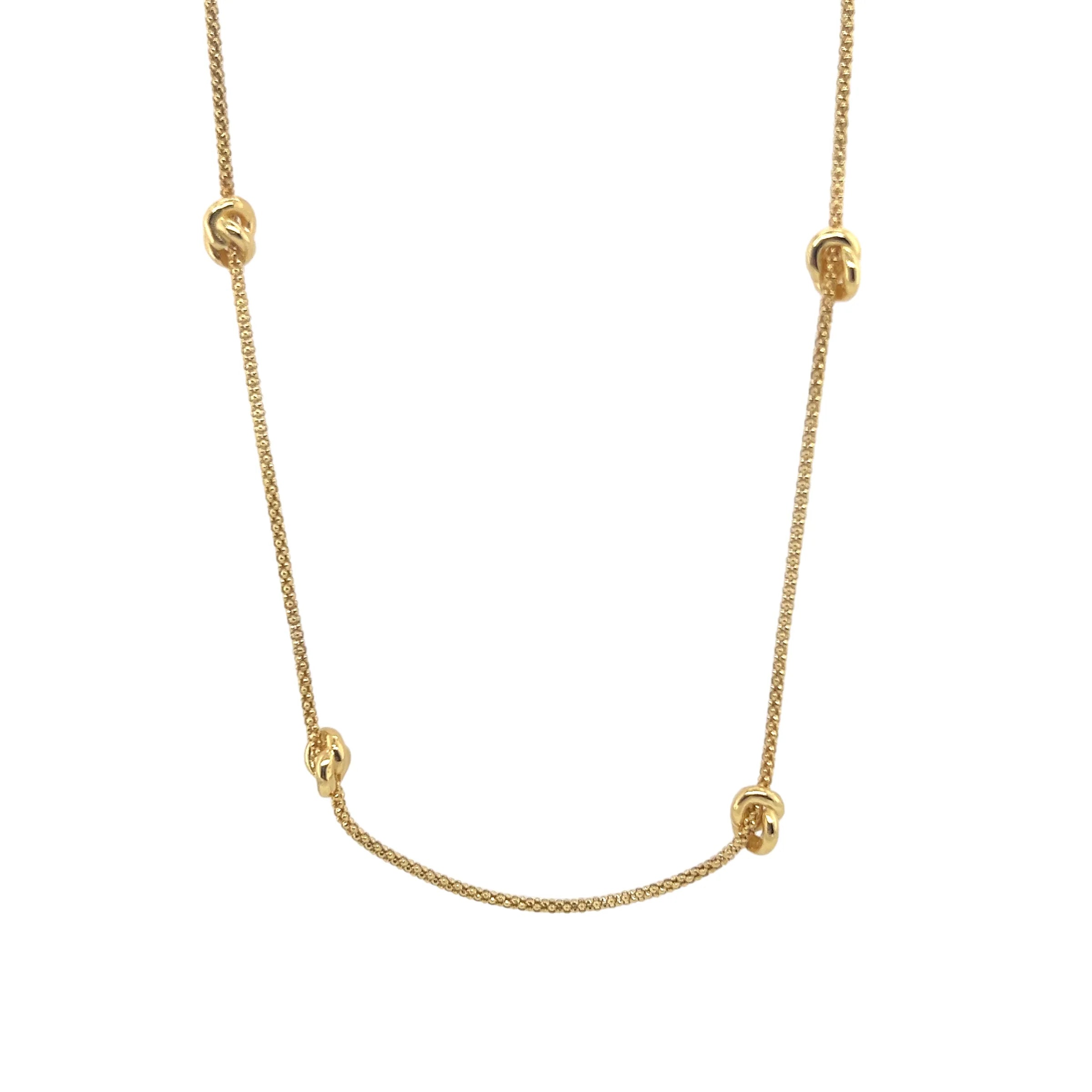 Ladies necklaces unique pieces-Gold Vermeil Knot Necklace