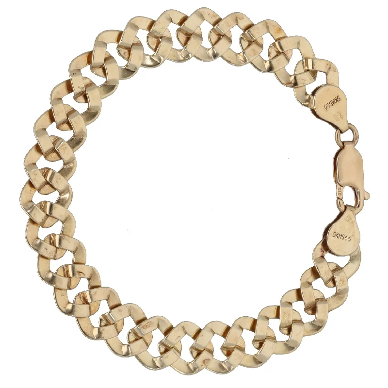 Ladies bracelets European flair-9ct Gold Curb Bracelet