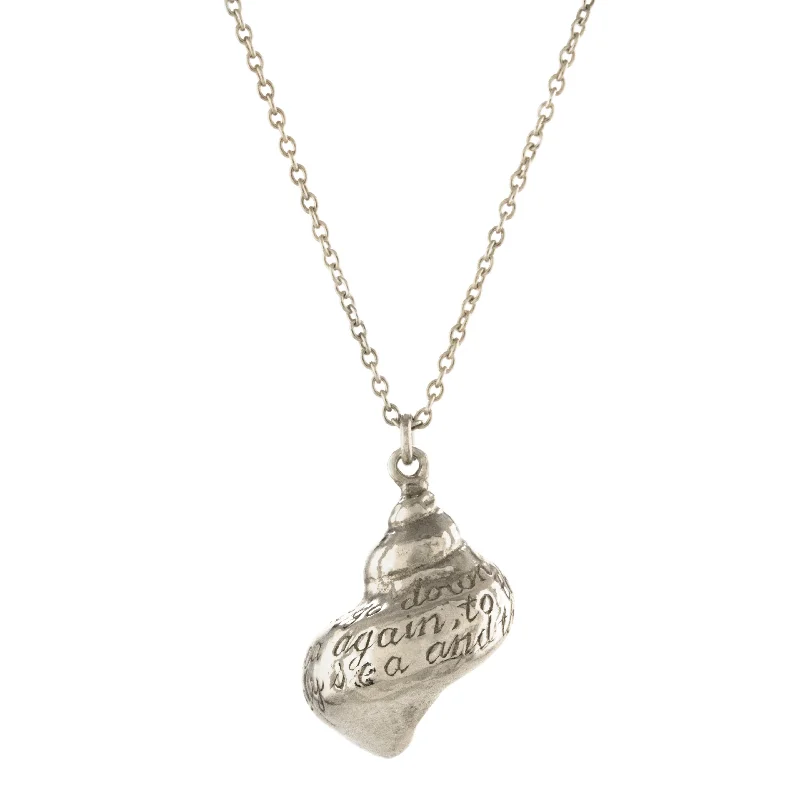 Ladies necklaces group styles-Alex Monroe Engraved Shell Necklace