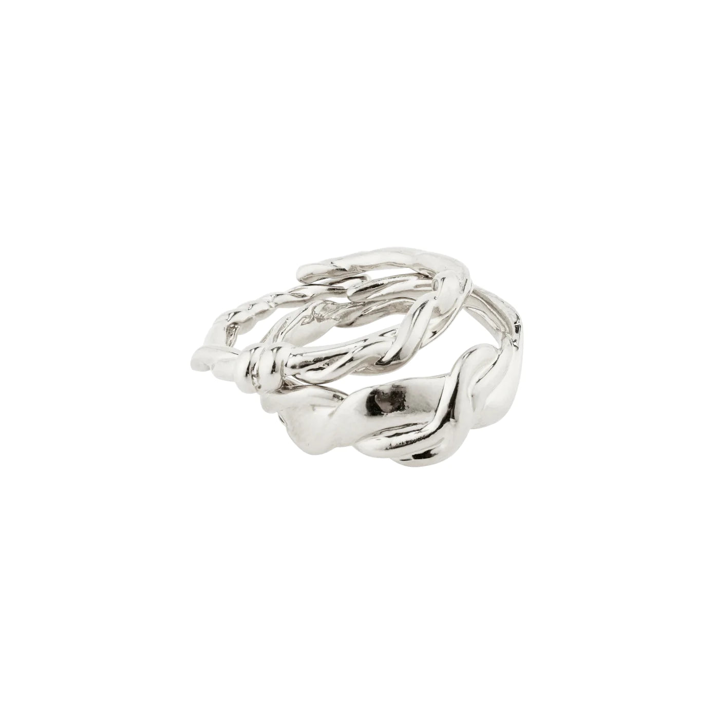 Ladies rings index finger-Sun Silver Plated Ring Set