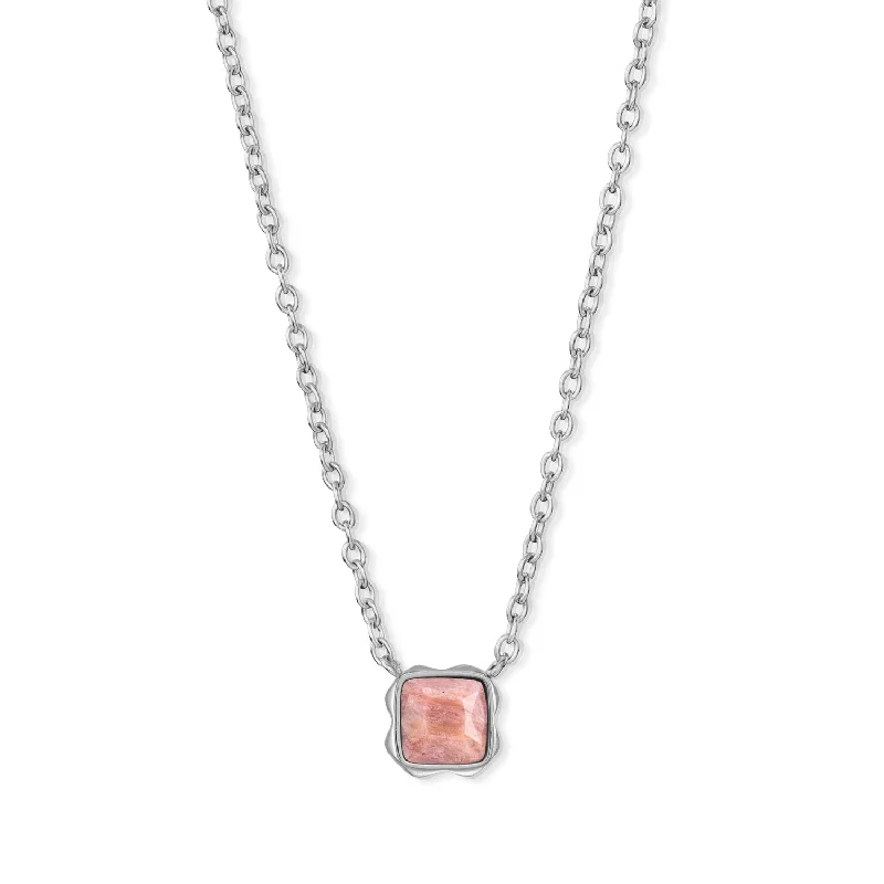 Ladies necklaces layered styles-Coeur De Lion July Birthstone Pink Rhodochrosite Necklace