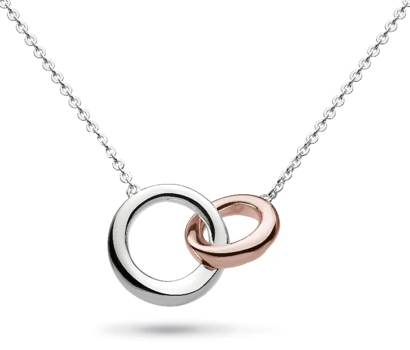 Ladies necklaces global brands-Kit Heath Bevel Cirque Link Necklace in Rose Gold