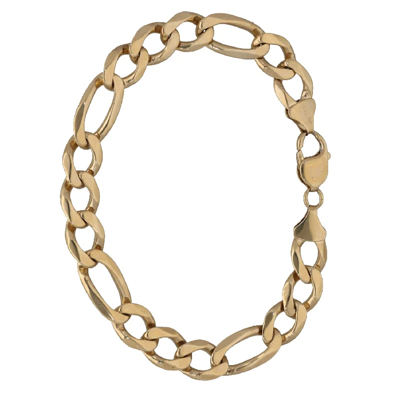 Ladies bracelets store locations-9ct Gold Figaro Bracelet