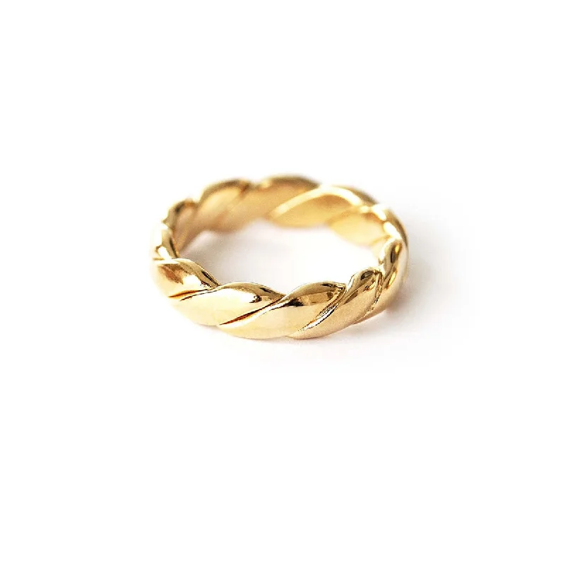 Ladies rings gold styles-Jasmin Gold Vermeil Band