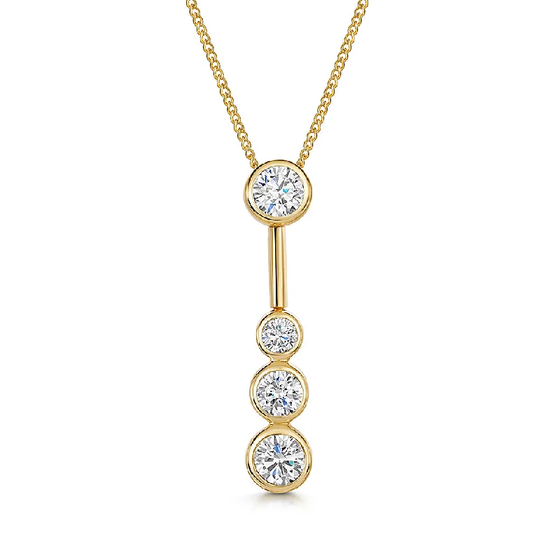 Ladies necklaces Asian flair-Jools Gold Cubic Zirconia Necklace