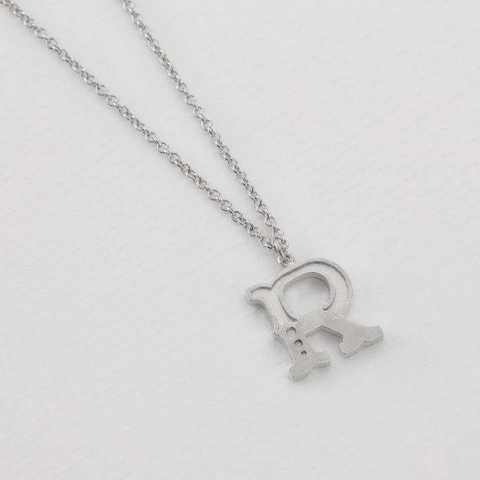 Ladies necklaces proposal gifts-Alex Monroe Sterling Silver Just My Type Letter R Necklace