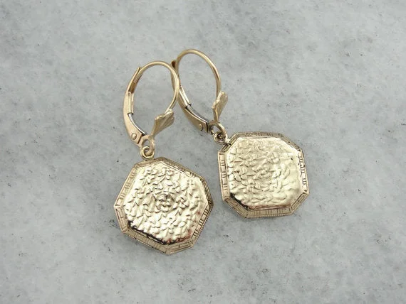 Ladies earrings minimalist trends-Handmade, One of a Kind Earrings From Vintage Cufflinks