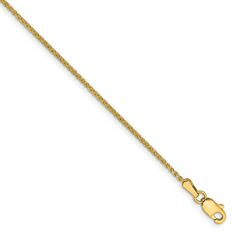 Ladies bracelets cute accents-Spiga Wheat Anklet Bracelet (14K)