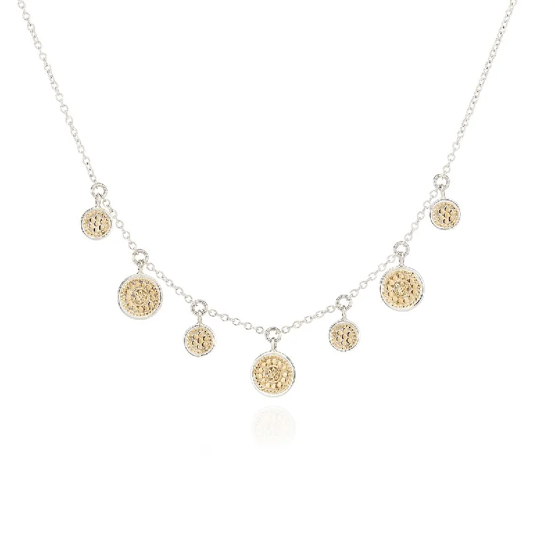 Ladies necklaces European designs-Anna Beck Classic Coin Charm Collar Necklace