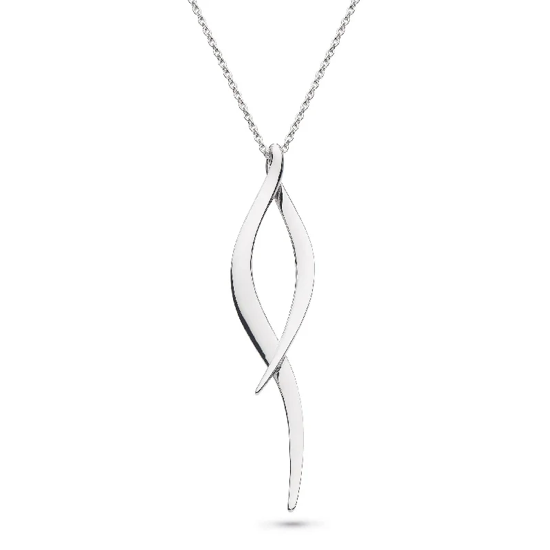 Ladies necklaces Mother’s Day-Kit Heath Silver Entwine Twine Twist Necklace