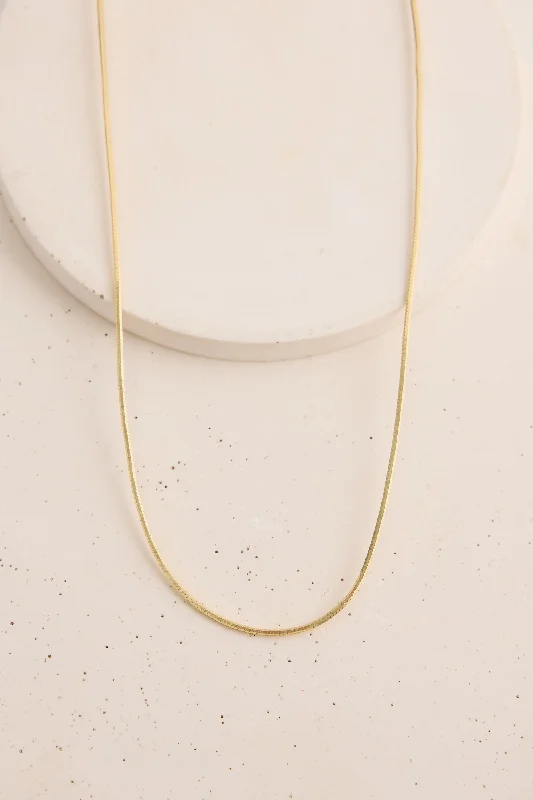 Ladies necklaces layered styles-Zina Necklace Gold