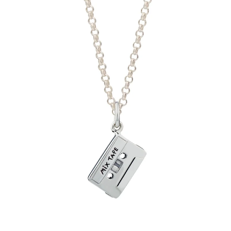 Ladies necklaces global brands-Scream Pretty Sterling Silver Mix Tape Necklace