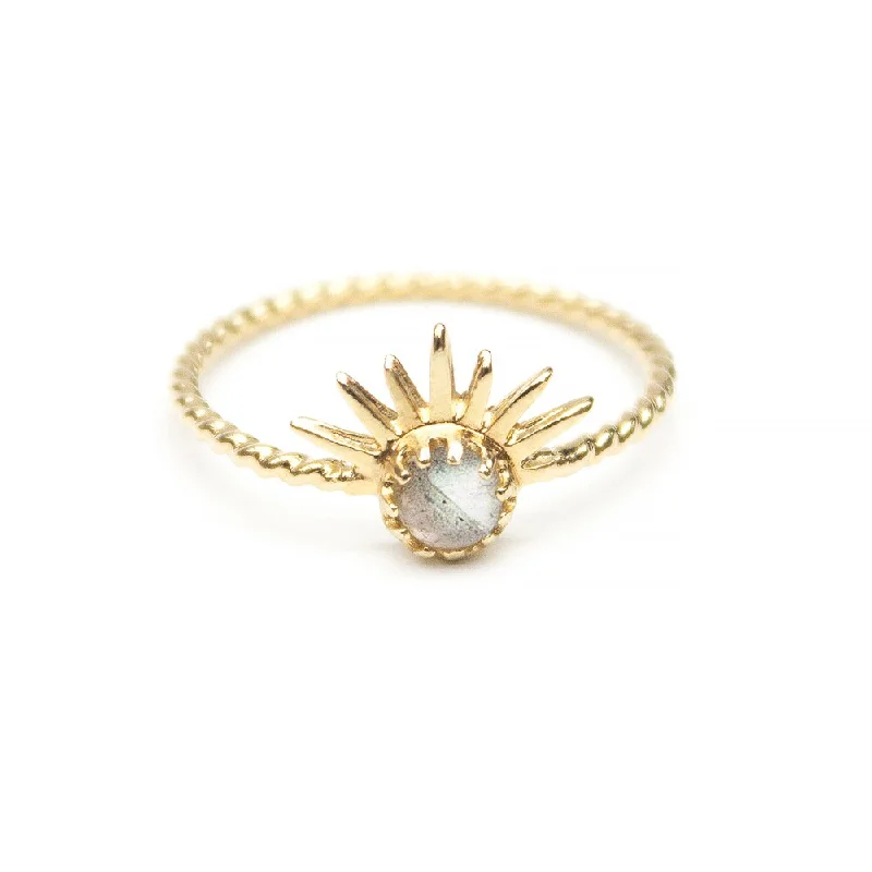 Ladies rings lightweight feel-Solar Gold Vermeil Ring