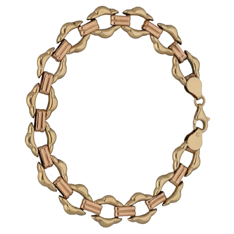 Ladies bracelets store locations-9ct Bi-Colour Gold Alternative Bracelet