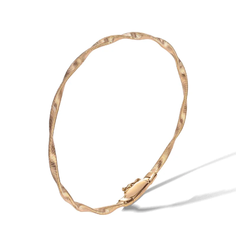 Ladies bracelets charm pieces-Marrakech 18ct Satin Finish Rose Gold Bracelet