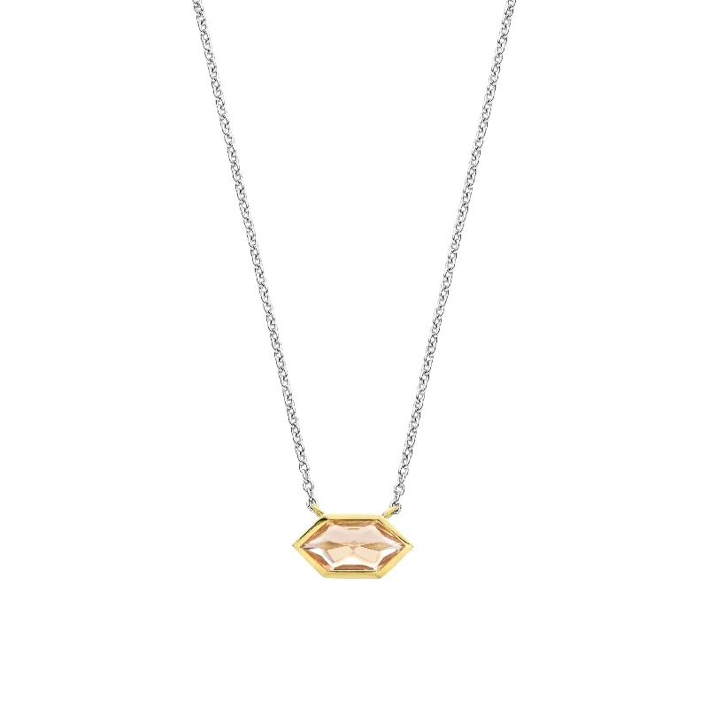 Ladies necklaces luxury picks-Ti Sento Gold Vermeil Pink Stone Necklace