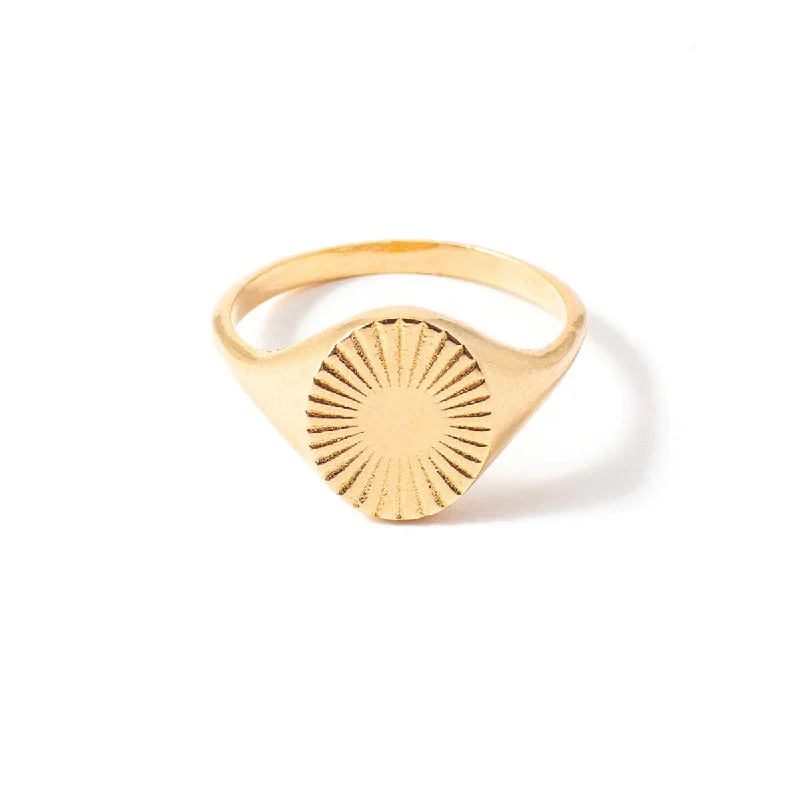 Ladies rings worldwide styles-Oro Gold Vermeil Ring