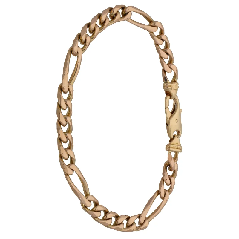 Ladies bracelets discount deals-9ct Gold Figaro Bracelet