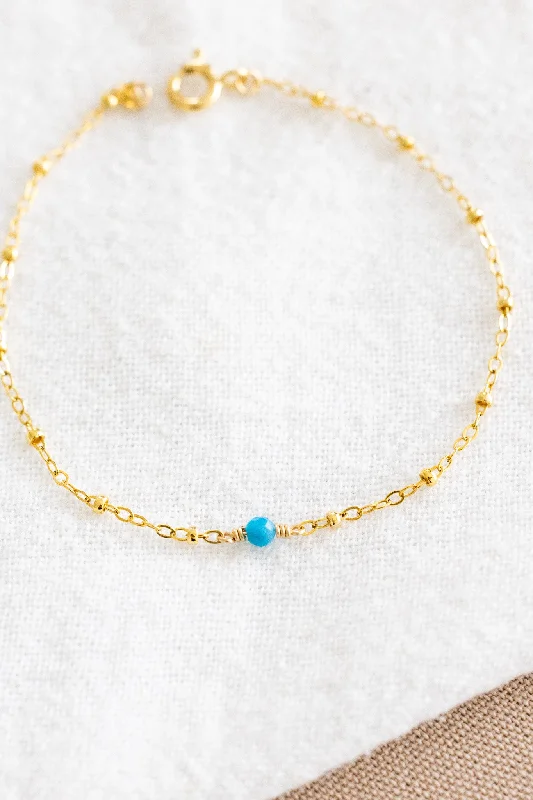 Ladies bracelets holiday gifts-Blue Apatite Beam Bracelet