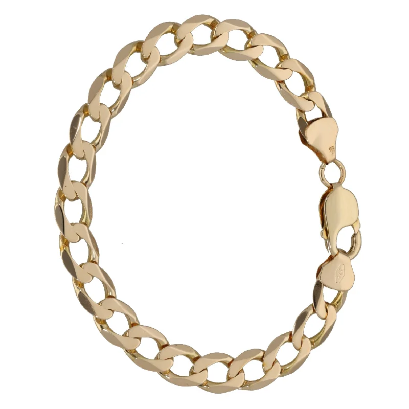 Ladies bracelets light luxury-9ct Gold Curb Bracelet