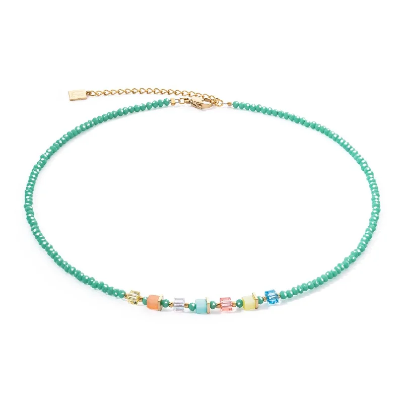 Ladies necklaces gift choices-Coeur De Lion Joyful Colours Green Multicolour Necklace