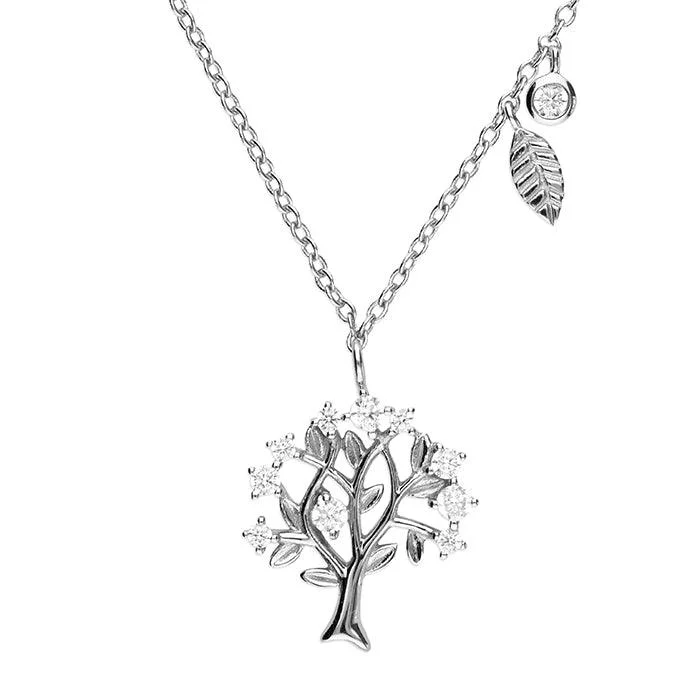 Ladies necklaces ethnic vibes-Tree of Life Necklace - Sterling Silver