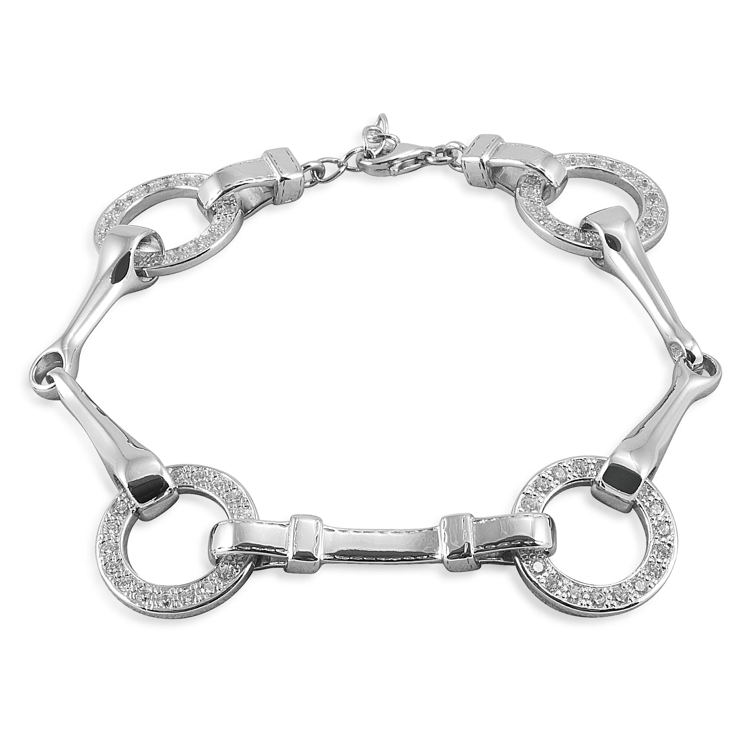 Ladies bracelets online buys-Kelly Herd Snaffle Bit Bracelet - Sterling Silver