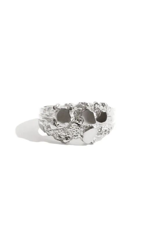 Ladies rings Asian styles-Nugget Ring in Silver