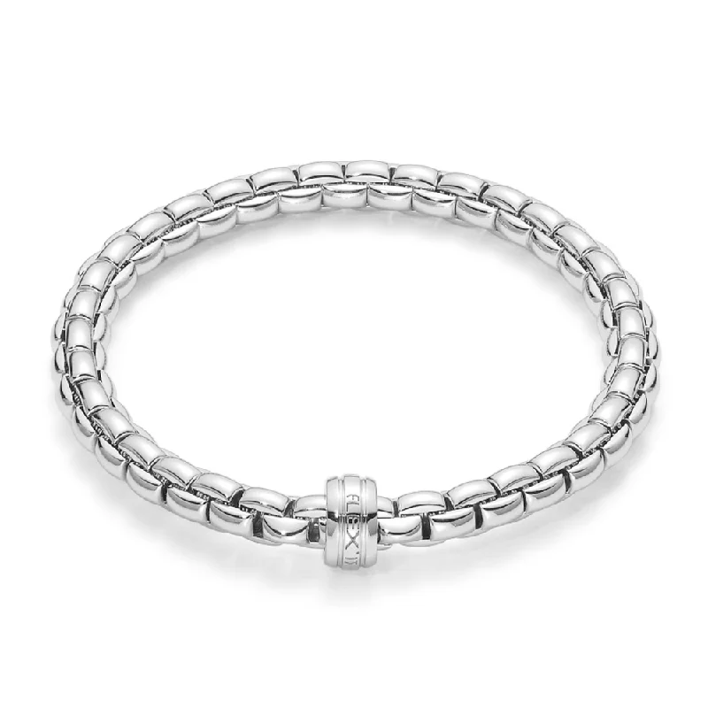 Ladies bracelets luxury picks-Eka 18ct White Gold Bracelet With Single Polished Rondel