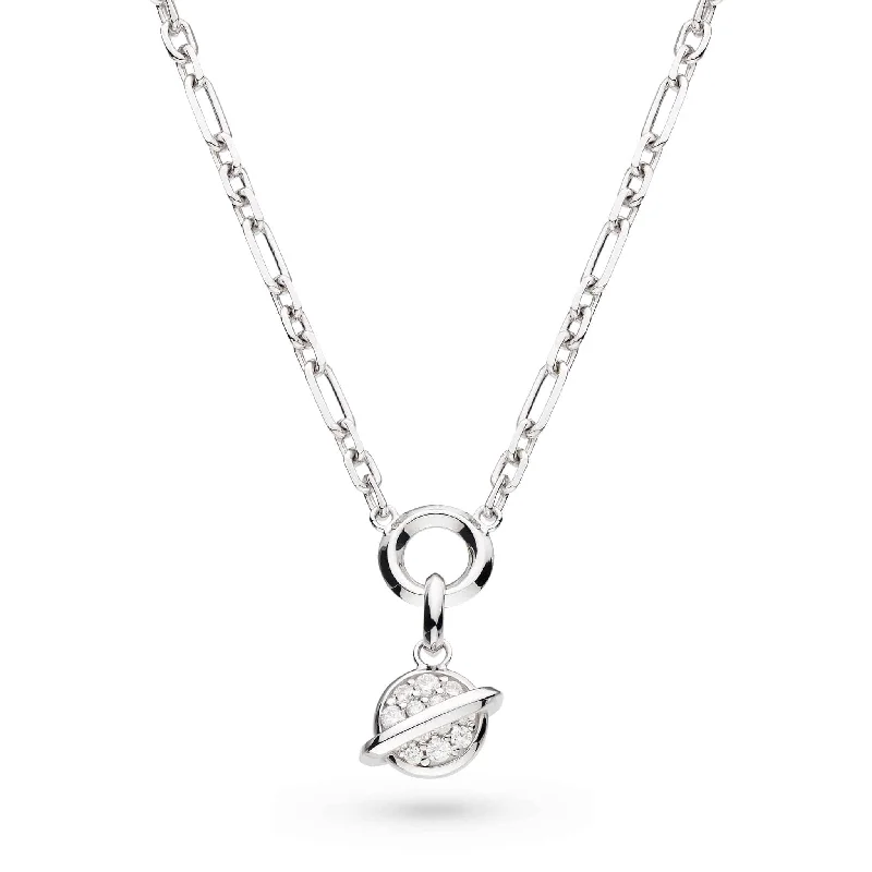 Ladies necklaces couple pairs-Kit Heath Revival Céleste Planet Pavé Cubic Zirconia Necklace