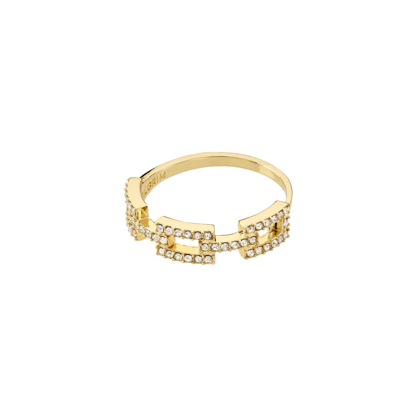 Ladies rings holiday gifts-Coby Gold Plated Crystal Ring