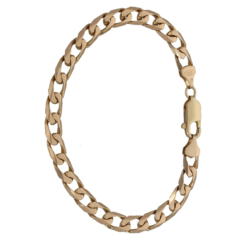 Ladies bracelets office wear-9ct Gold Curb Bracelet