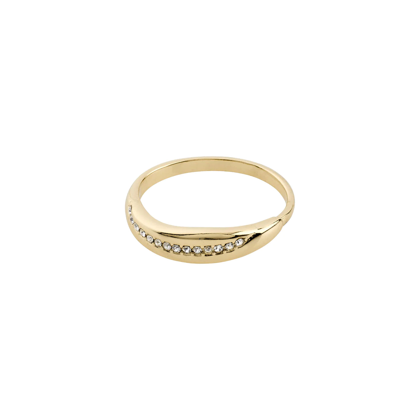 Ladies rings gold-plated-Freedom Gold Plated Crystal Ring