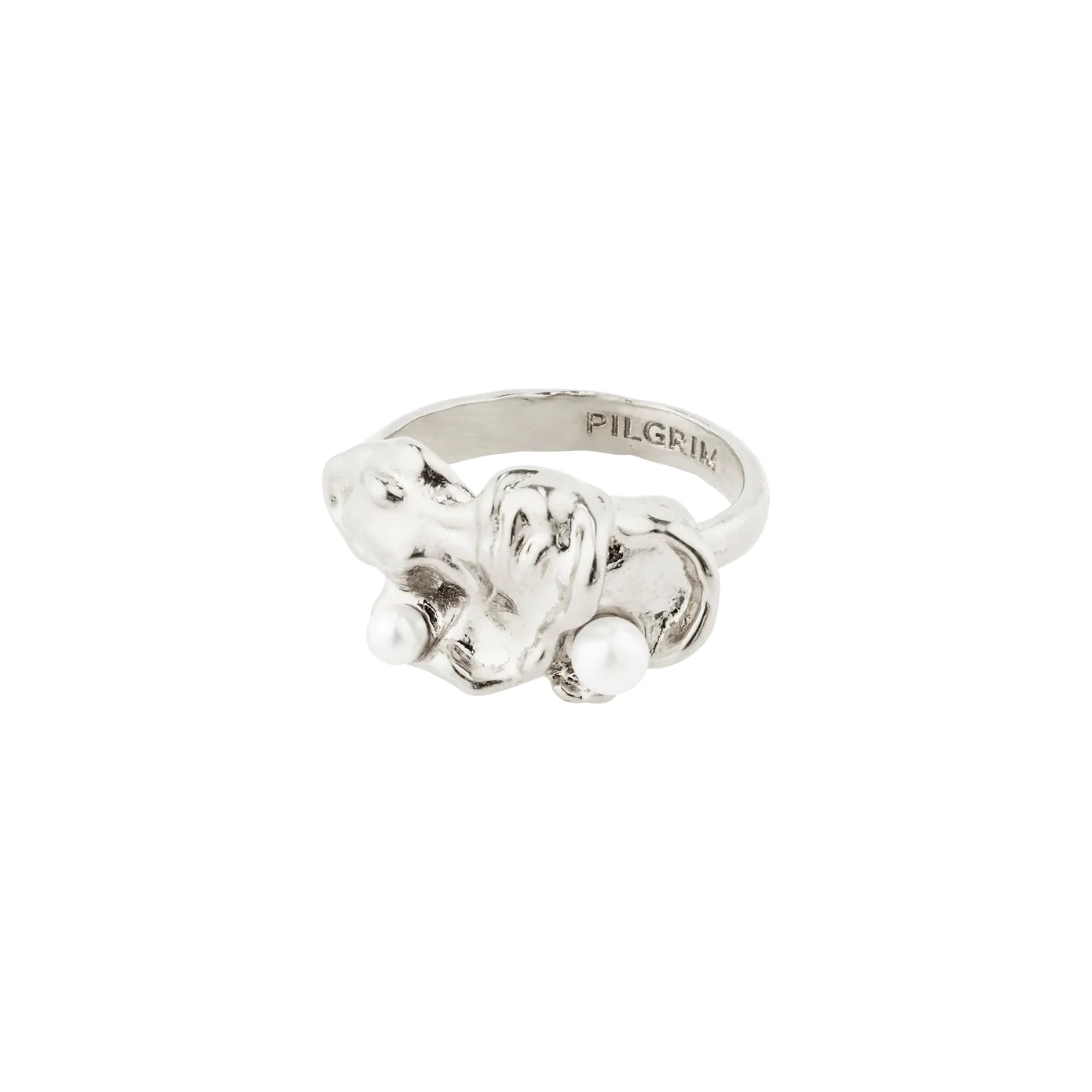 Ladies rings ring finger-Moon Silver Plated Ring