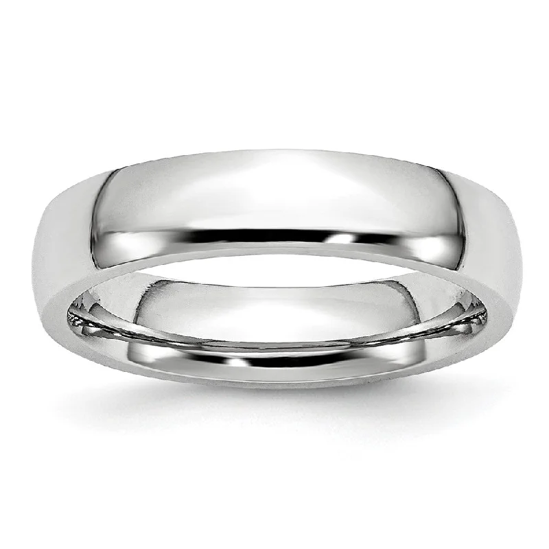 Ladies rings Mother’s Day-5mm Cobalt Polished Domed Standard Fit Band