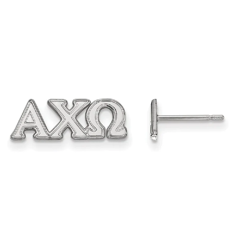 Ladies earrings buying tips-Sterling Silver Alpha Chi Omega XS Post Earrings